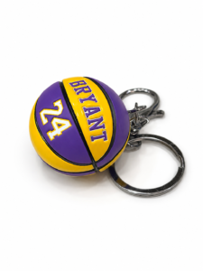 جاسوئیچی توپ بسکتبال مدل Kobe Bryant 24 طرح زرد بنفش